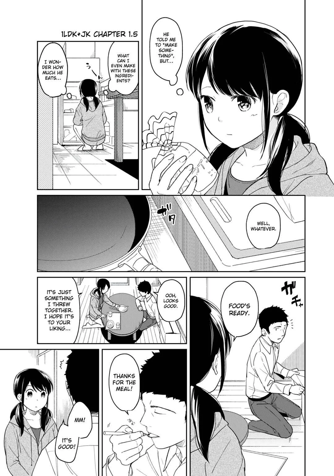 1LDK+JK Ikinari Doukyo? Micchaku!? Hatsu Ecchi!!? Chapter 1.5 - Page 1