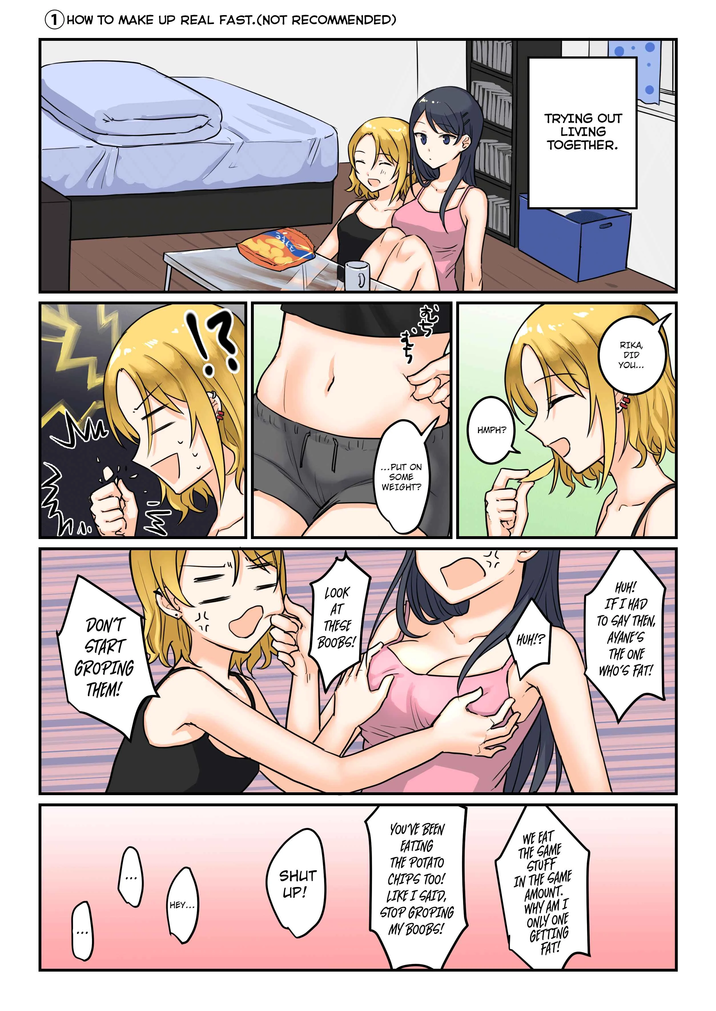 1RT de Nakawarui Nonke Joshi-tachi ga 1-byou Kiss suru Series Chapter 3 - Page 2