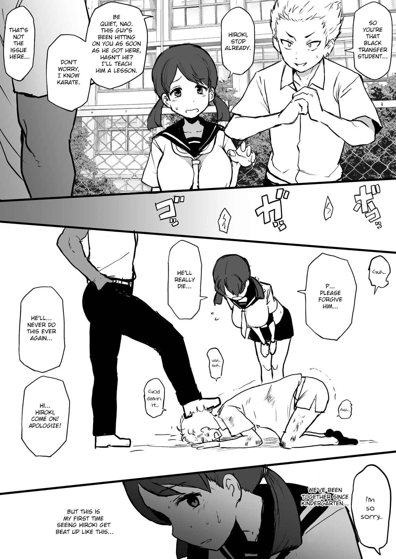 4P Kokujin no Tenkousei ni Osananajimi o NTR ru Chapter 1 - Page 1