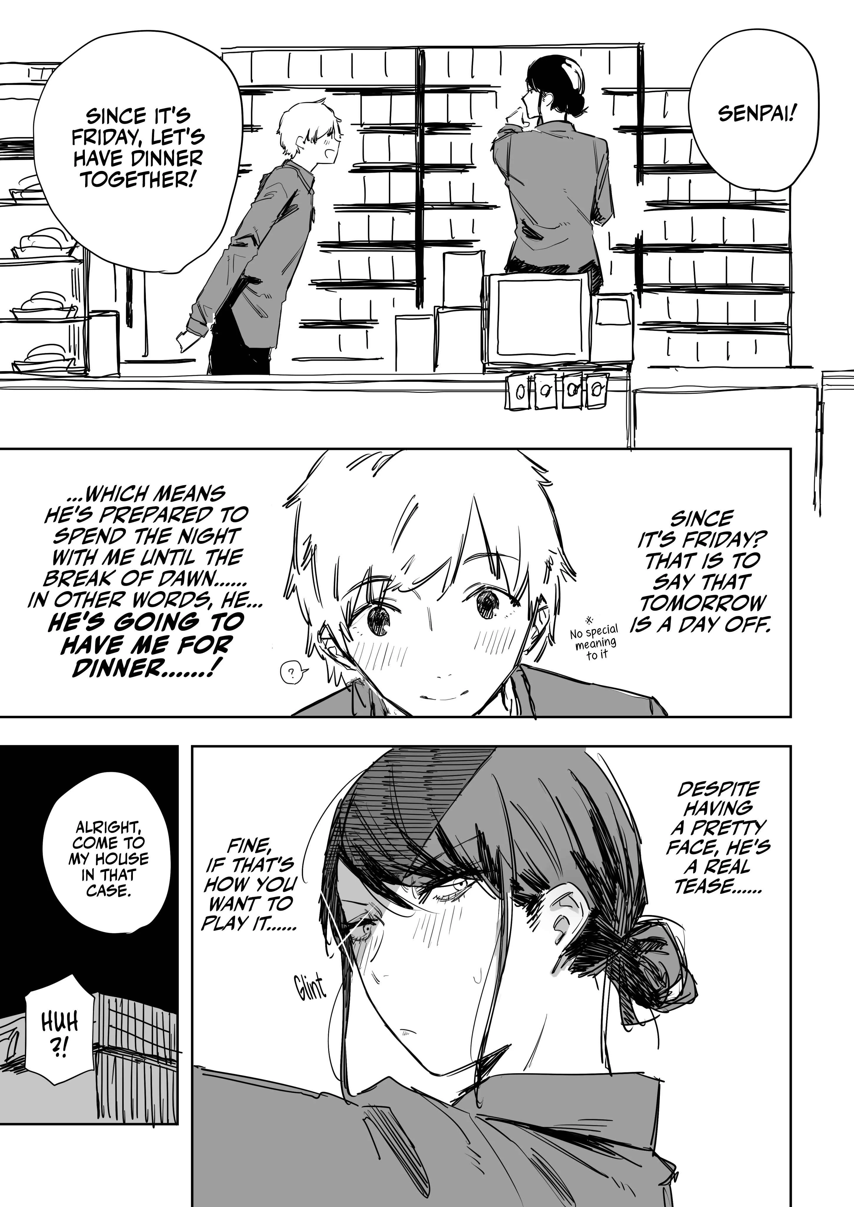 A Disappointing Senpai Who Thinks with Her Lower Half Chapter 1 - Page 1