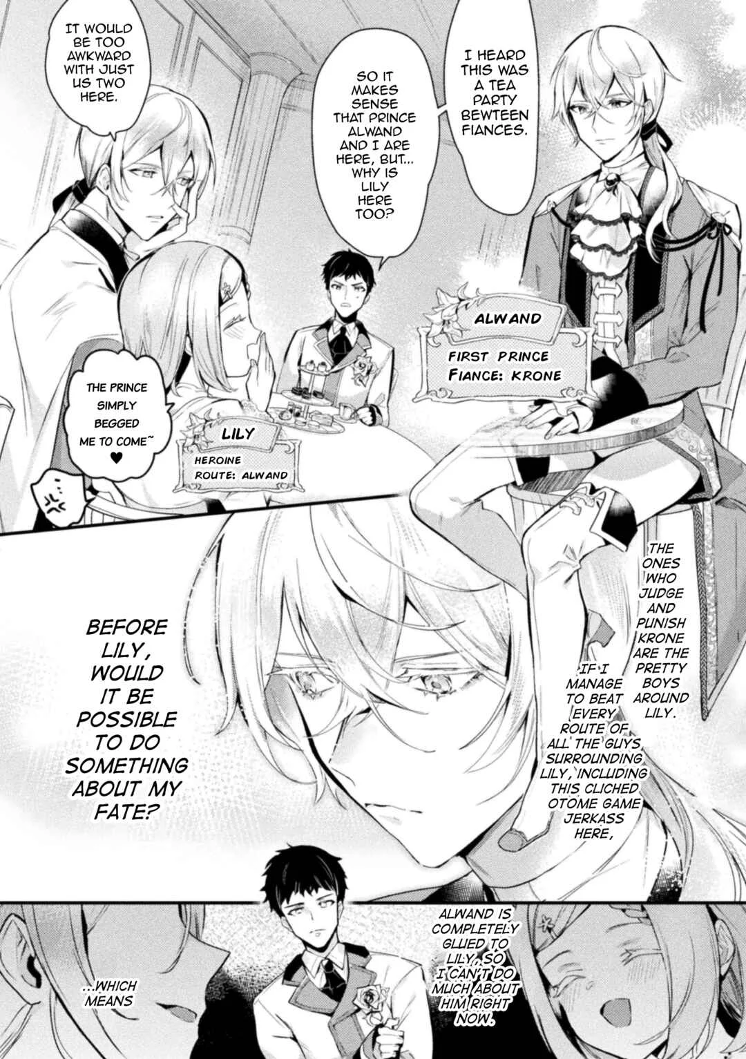 Akuyaku Reisoku Tensei ~Akogare no Otomege Chara o Kando Cheat de Kanochi Kouryaku~ Chapter 1 - Page 4