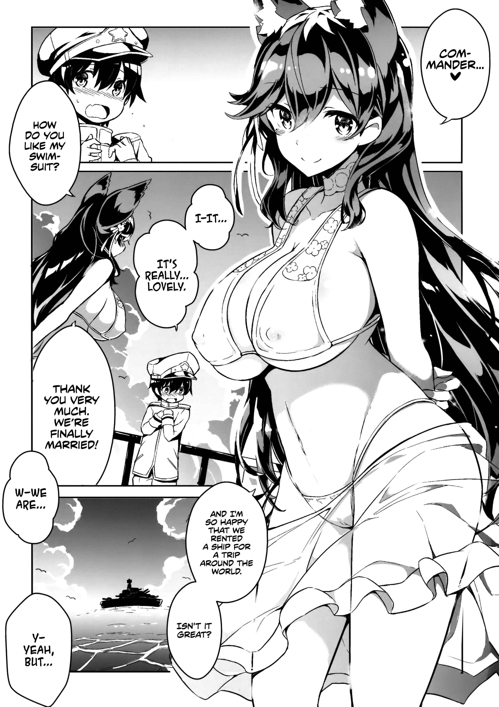 Azur Lane - Feasting on Atago's Big, Squishy Tits (Doujinshi) Chapter 1: Oneshot - Page 2