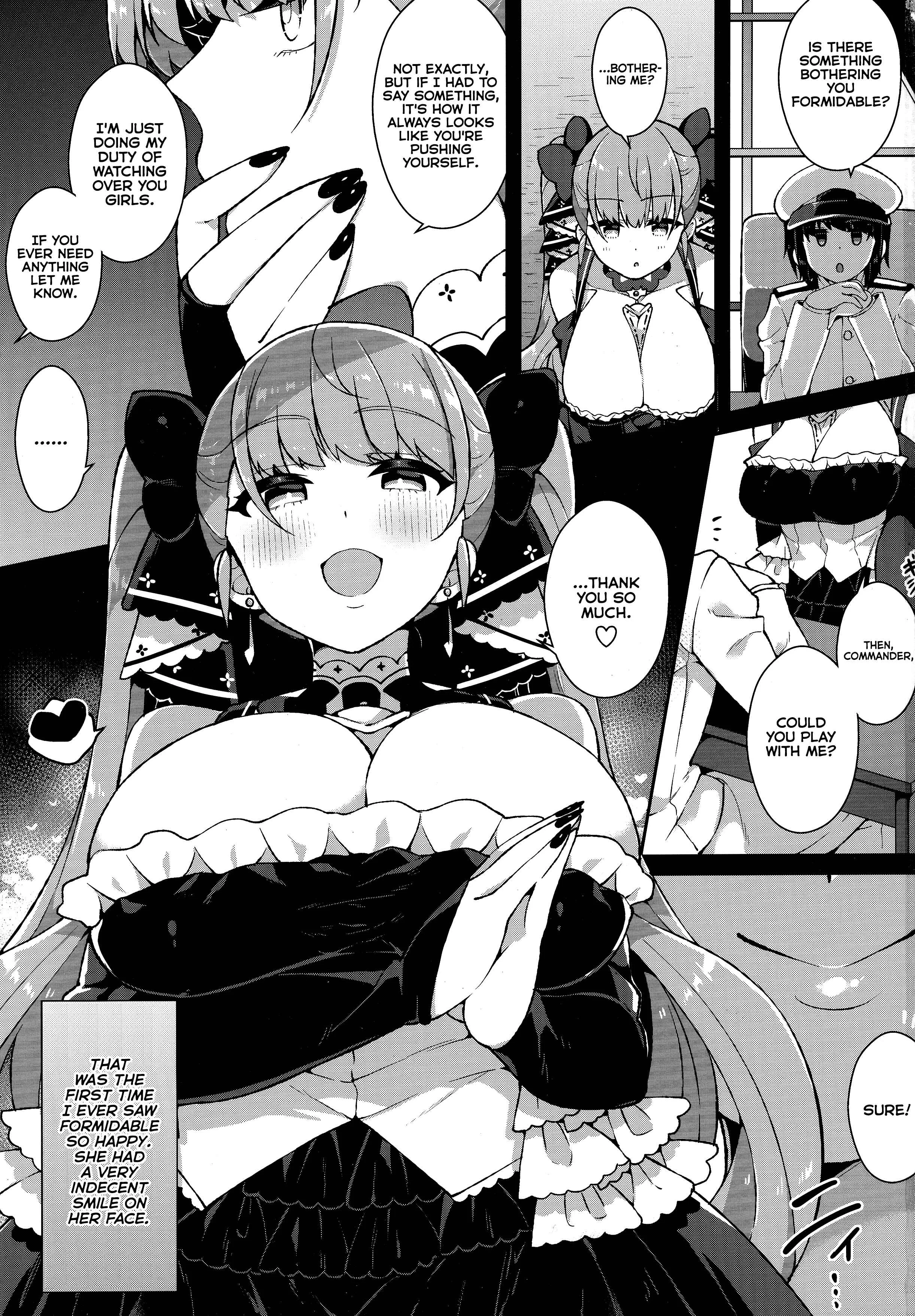 Azur Lane - Formidable wa Shikikan de Asobitai (Doujinshi) Chapter 1: Oneshot - Page 2
