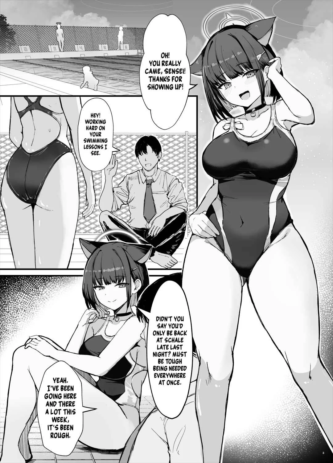 Blue Archive - Kazusa to Houkago Mizugi Ecchi (Doujinshi) Chapter 1 - Page 2