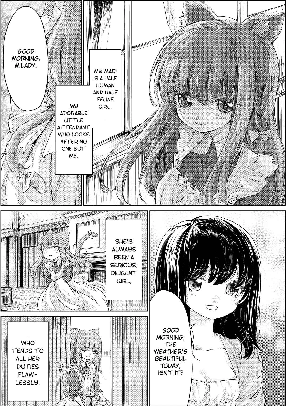 Cat Maid and Mistress Chapter 1: Master and Servant Yuri work where a Nekomimi maid and her young lady flirt - Page 1