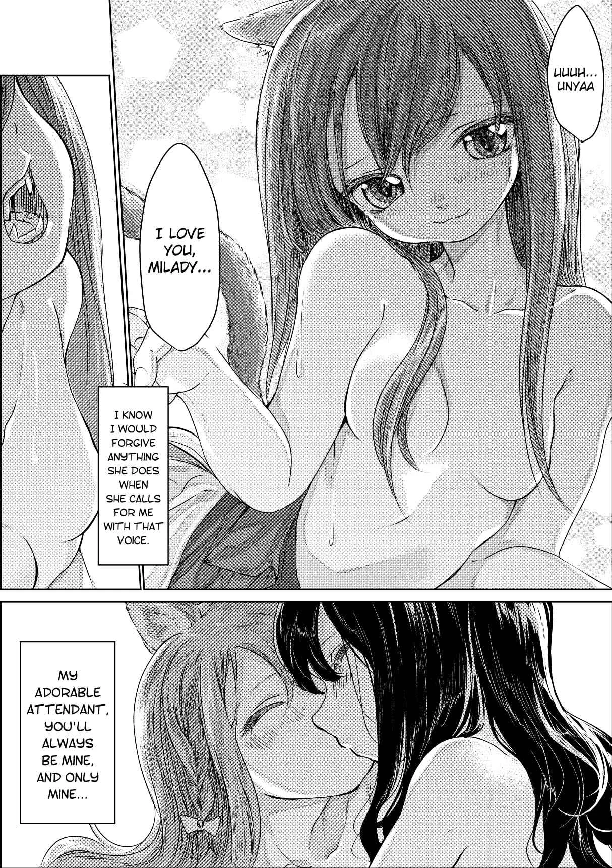 Cat Maid and Mistress Chapter 1: Master and Servant Yuri work where a Nekomimi maid and her young lady flirt - Page 4