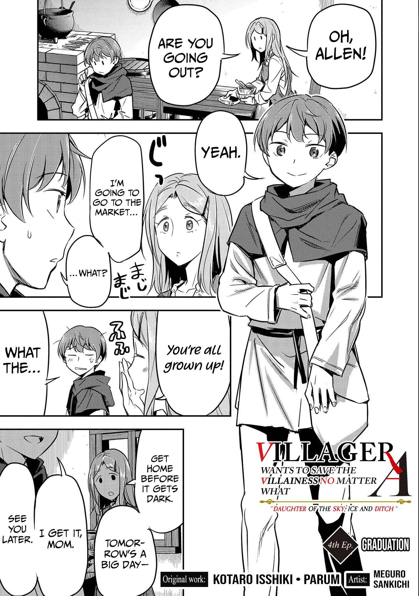 Chounin A wa Akuyaku Reijou o Doushitemo Sukuitai: Dobu to Sora to Koori no Himegimi Chapter 4: Graduation - Page 2