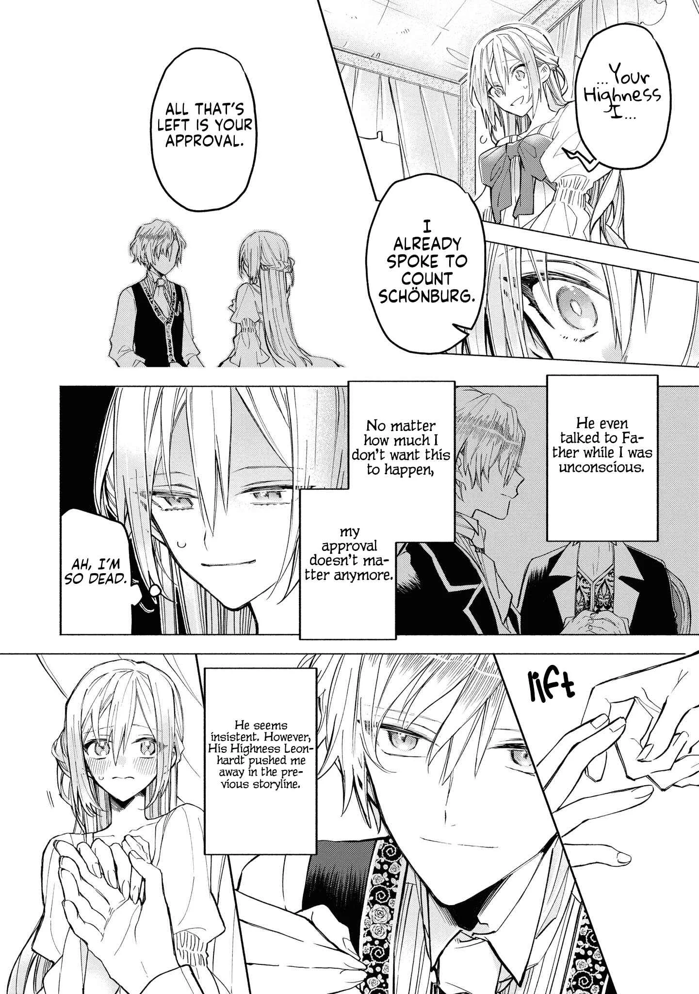 Dekiai Reijou wa Danna-sama kara Nigeraremasen... ♡ Anthology Comic Chapter 1: The Villainess Can't Escape - Page 21