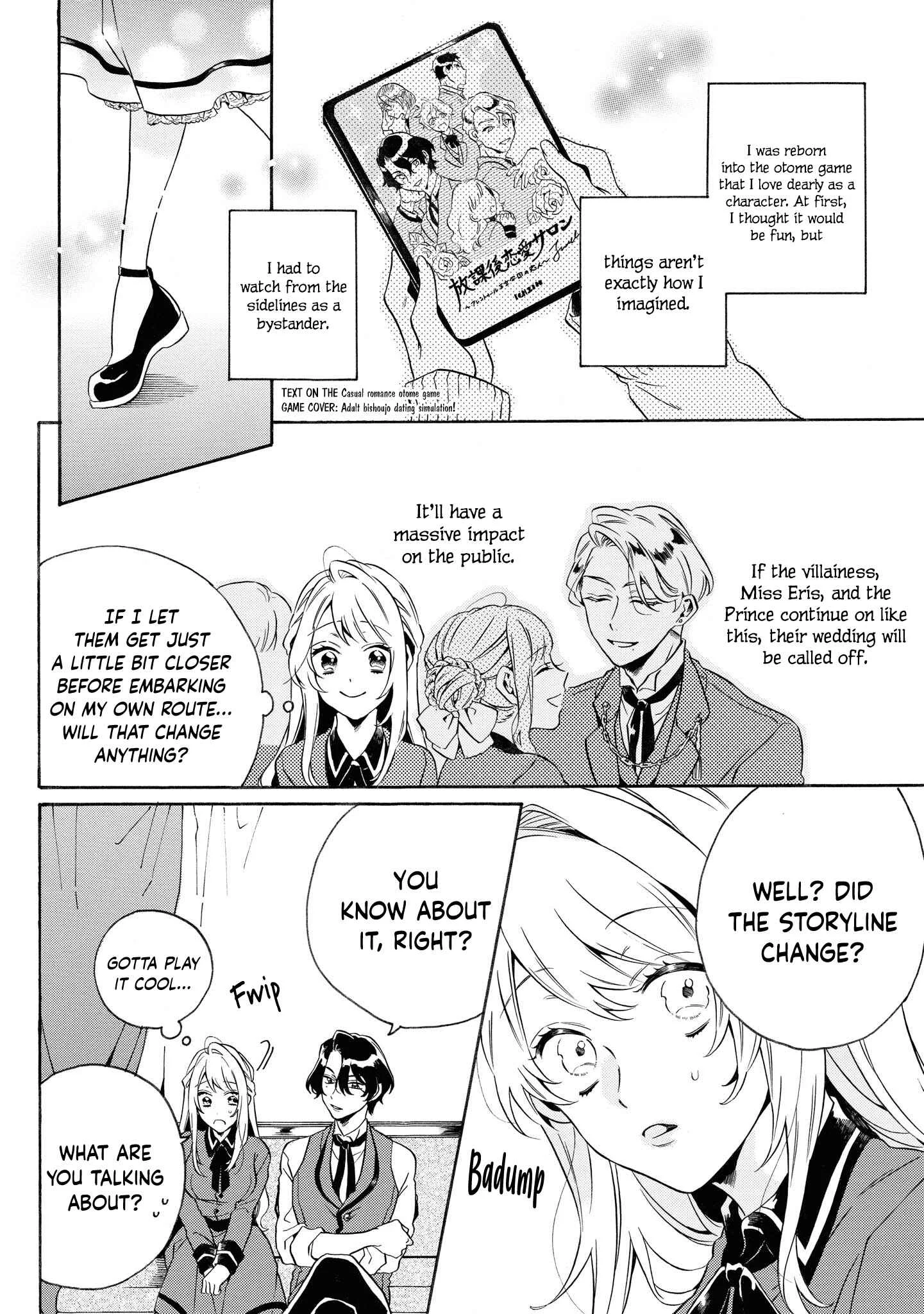Dekiai Reijou wa Danna-sama kara Nigeraremasen... ♡ Anthology Comic Chapter 3: The Otome Game’s Season Will Begin, but it’s too Difficult for me who’s a Mob - Page 6