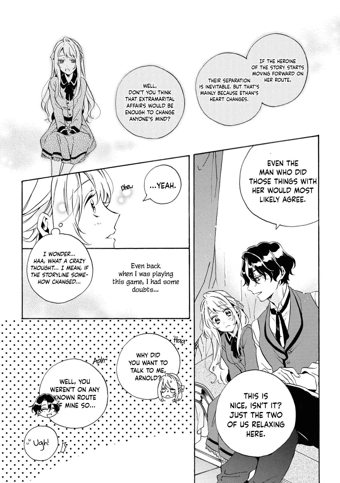 Dekiai Reijou wa Danna-sama kara Nigeraremasen... ♡ Anthology Comic Chapter 3: The Otome Game’s Season Will Begin, but it’s too Difficult for me who’s a Mob - Page 9