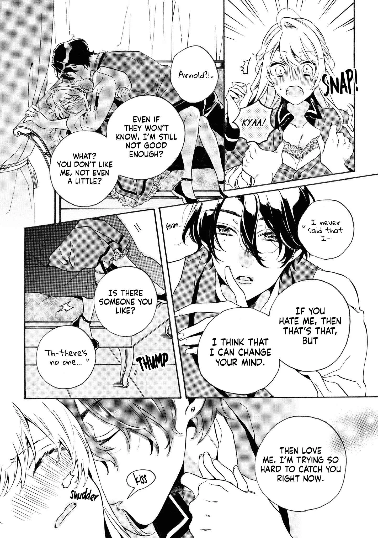 Dekiai Reijou wa Danna-sama kara Nigeraremasen... ♡ Anthology Comic Chapter 3: The Otome Game’s Season Will Begin, but it’s too Difficult for me who’s a Mob - Page 18