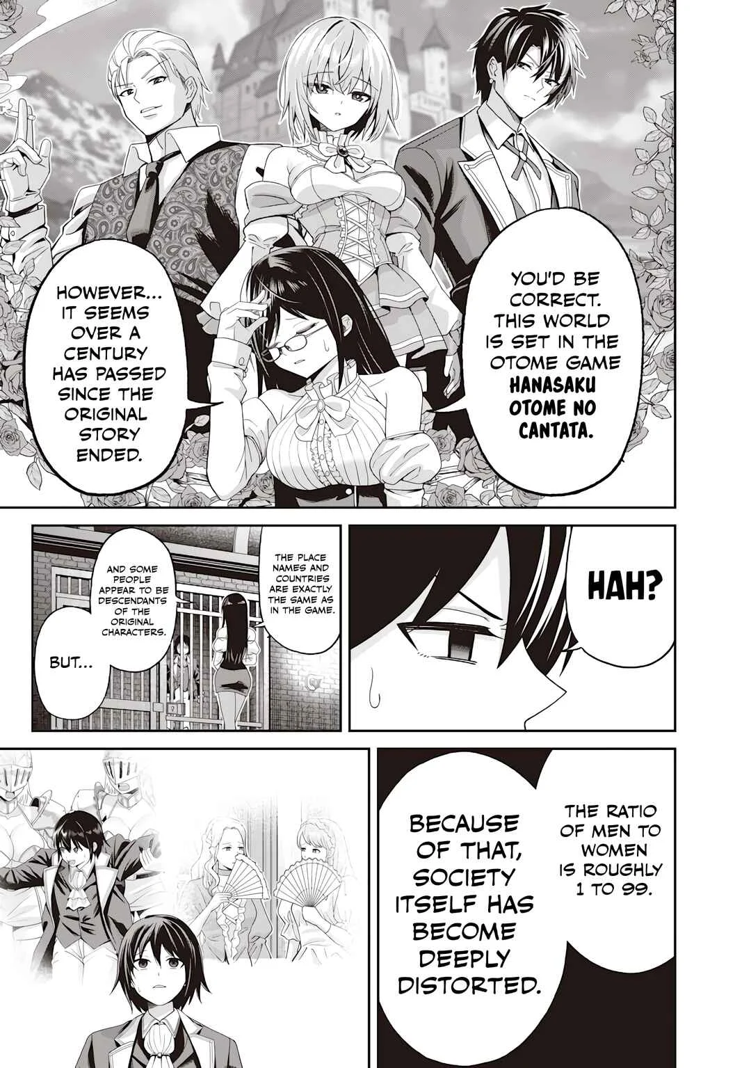 Dokushin Kizoku ~Danjohi 1:99 Sekai no Akuyaku Reisoku~ Chapter 1 - Page 36