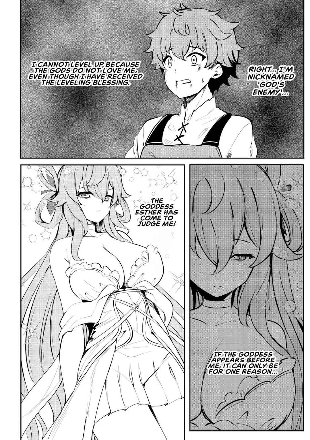 Dore dake Doryoku Shite mo Mannen Level 0 no Ore wa Tsuihou Sareta ~Shin no Teki to Yobareta Shounen wa, Shachiku Megami to Deatte Saikyou no Chikara wo Te ni Ireru~ Chapter 2: Leveling - Page 5