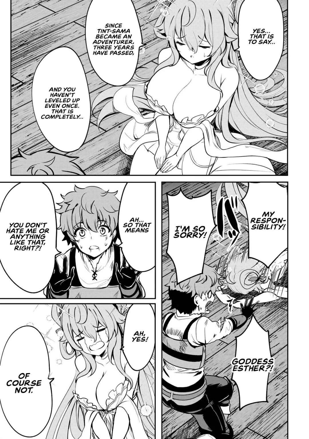 Dore dake Doryoku Shite mo Mannen Level 0 no Ore wa Tsuihou Sareta ~Shin no Teki to Yobareta Shounen wa, Shachiku Megami to Deatte Saikyou no Chikara wo Te ni Ireru~ Chapter 2: Leveling - Page 12