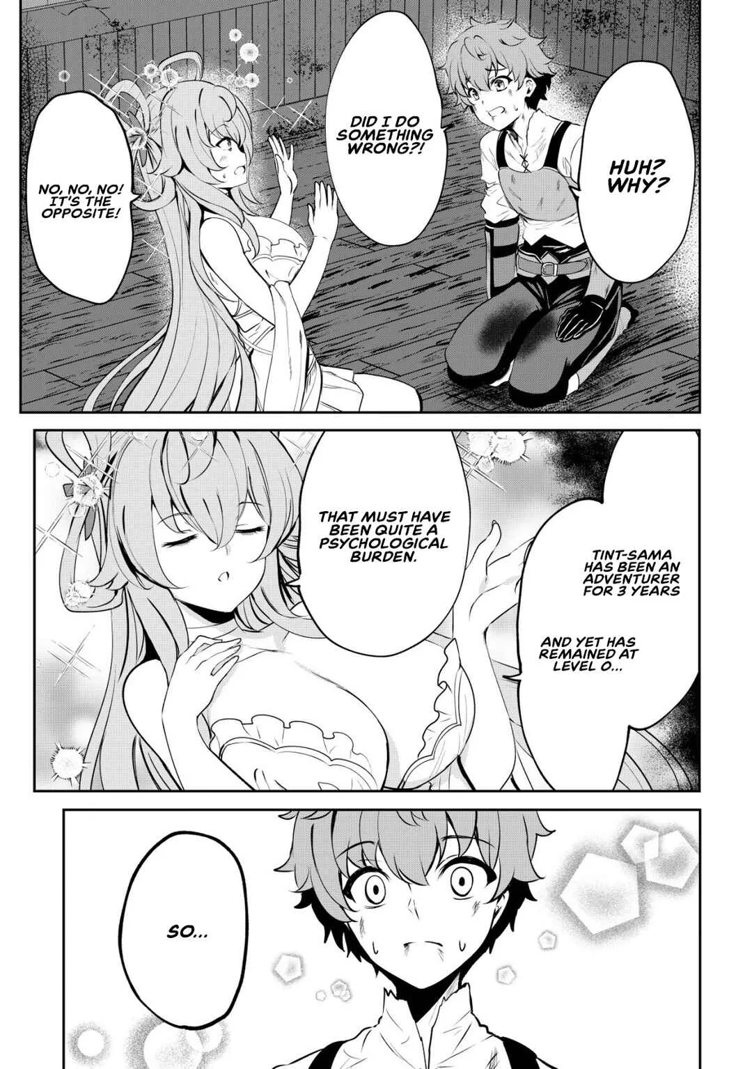 Dore dake Doryoku Shite mo Mannen Level 0 no Ore wa Tsuihou Sareta ~Shin no Teki to Yobareta Shounen wa, Shachiku Megami to Deatte Saikyou no Chikara wo Te ni Ireru~ Chapter 2: Leveling - Page 16