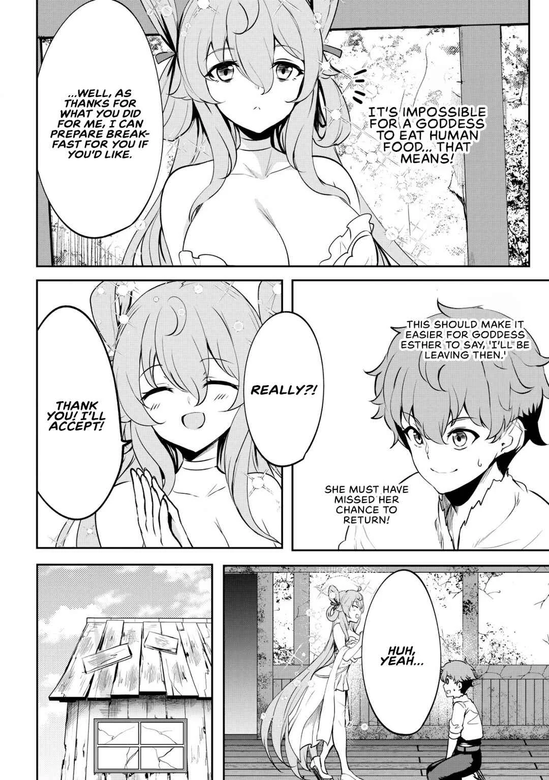 Dore dake Doryoku Shite mo Mannen Level 0 no Ore wa Tsuihou Sareta ~Shin no Teki to Yobareta Shounen wa, Shachiku Megami to Deatte Saikyou no Chikara wo Te ni Ireru~ Chapter 3: The goddess's request - Page 13