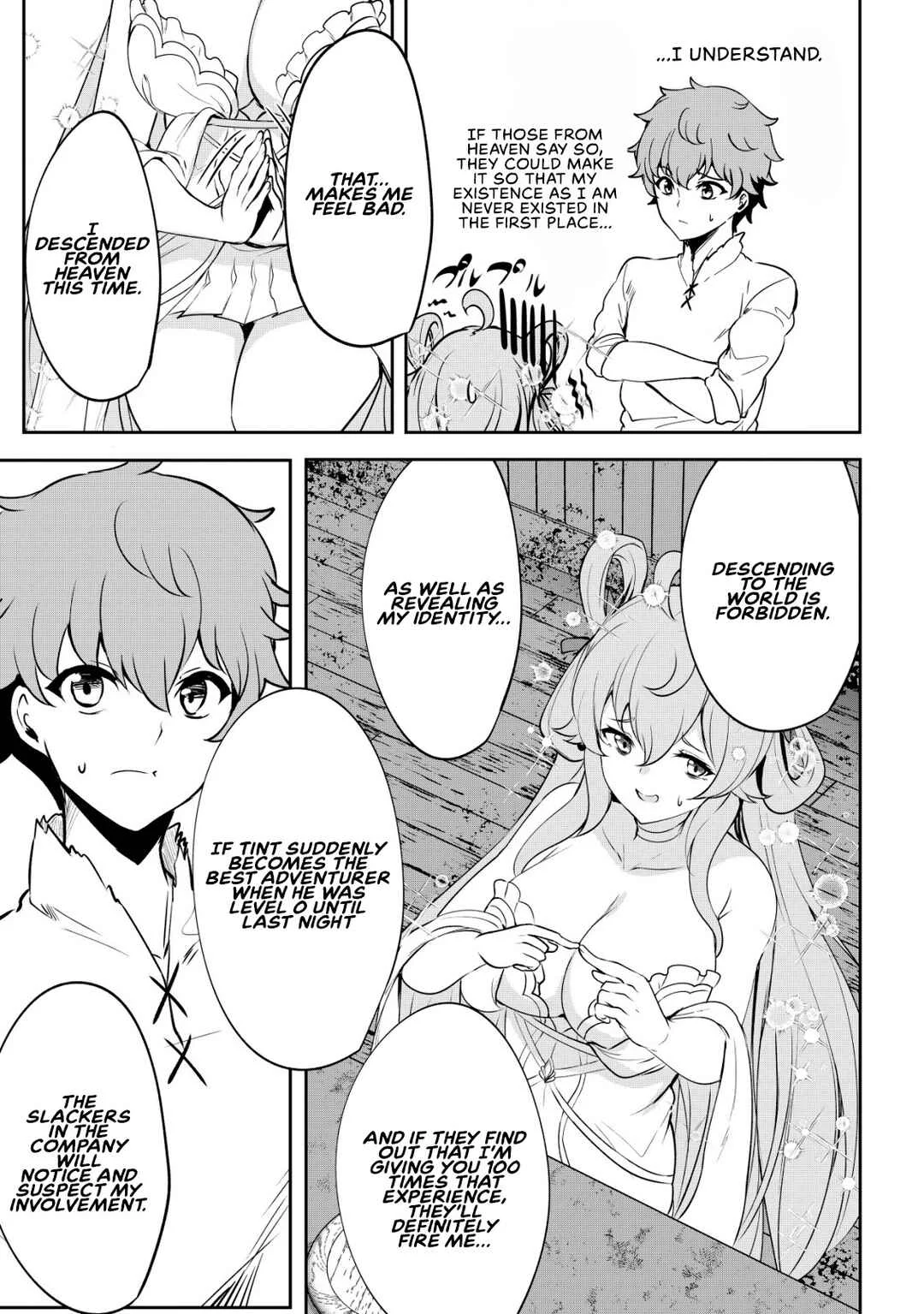 Dore dake Doryoku Shite mo Mannen Level 0 no Ore wa Tsuihou Sareta ~Shin no Teki to Yobareta Shounen wa, Shachiku Megami to Deatte Saikyou no Chikara wo Te ni Ireru~ Chapter 3: The goddess's request - Page 22