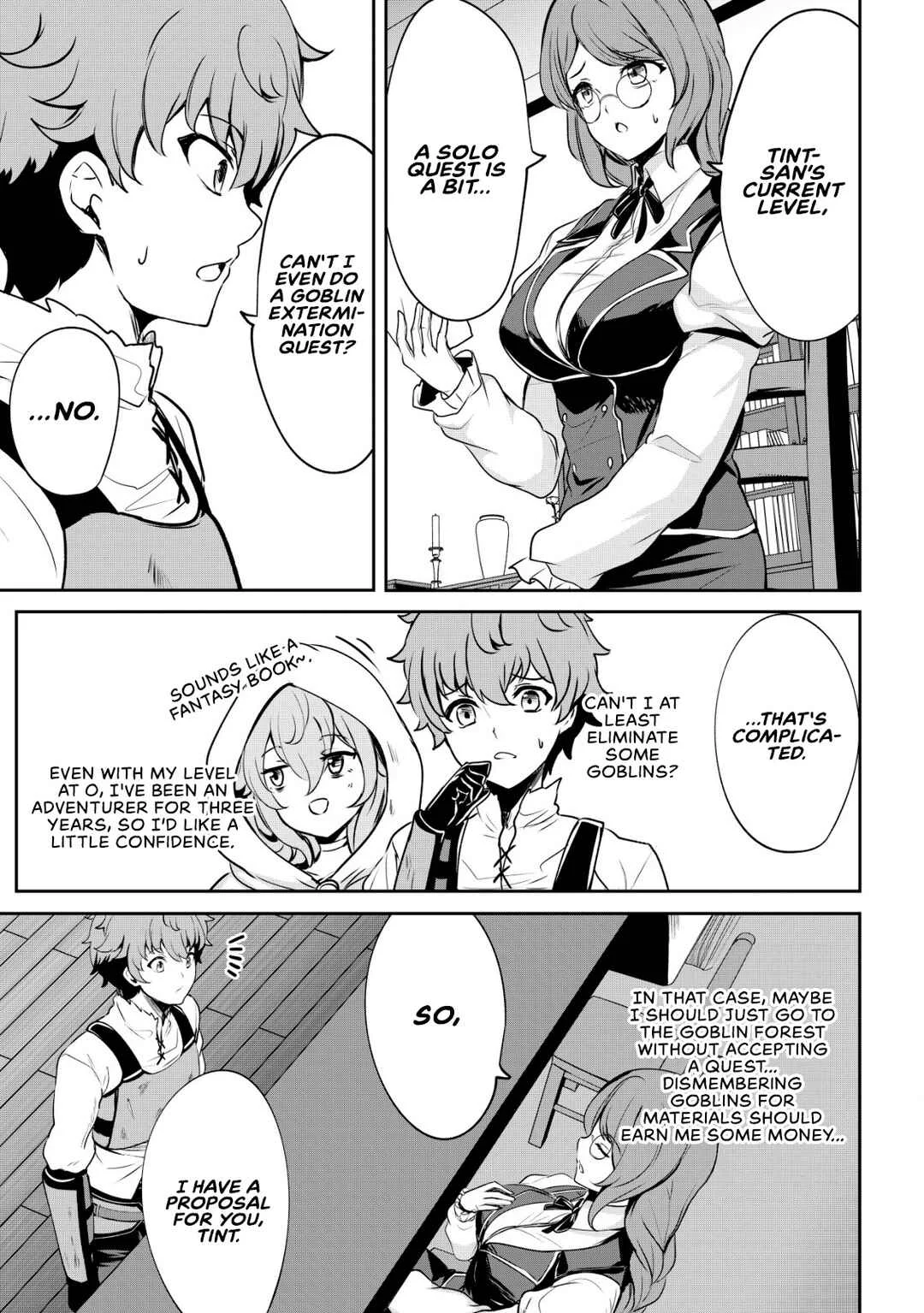 Dore dake Doryoku Shite mo Mannen Level 0 no Ore wa Tsuihou Sareta ~Shin no Teki to Yobareta Shounen wa, Shachiku Megami to Deatte Saikyou no Chikara wo Te ni Ireru~ Chapter 4: The power of tint - Page 10