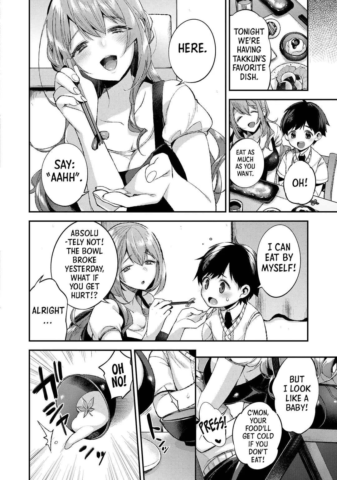 Ecchi na Onee-san ga Shounen ni Itazura shichau Oneshota Chapter 1: The Overwhelming Housekeeper - Page 4