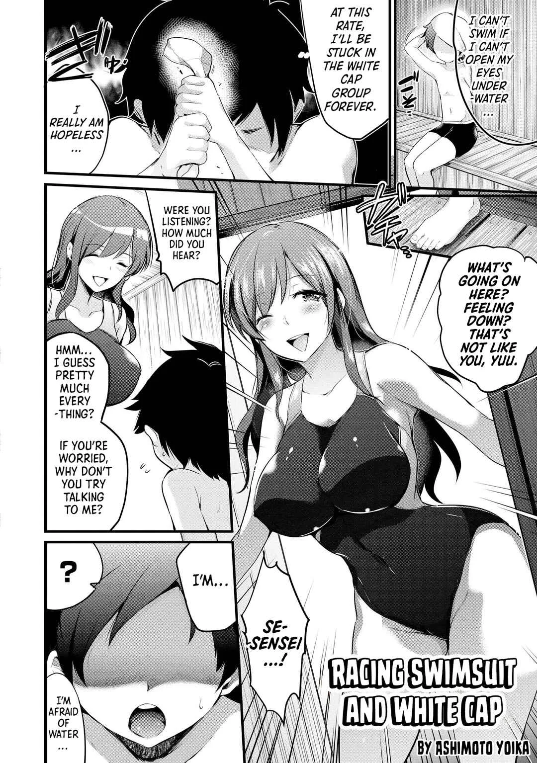 Ecchi na Onee-san ga Shounen ni Itazura shichau Oneshota Chapter 2: Racing Swimsuit and White Cap - Page 2