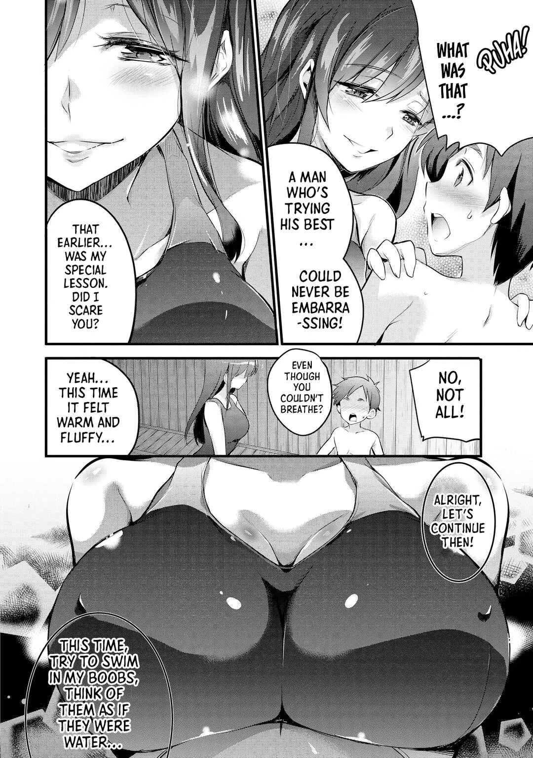 Ecchi na Onee-san ga Shounen ni Itazura shichau Oneshota Chapter 2: Racing Swimsuit and White Cap - Page 4