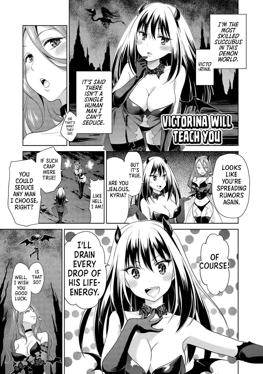 Ecchi na Onee-san ga Shounen ni Itazura shichau Oneshota Chapter 5: Victorina Will Teach You - Page 1