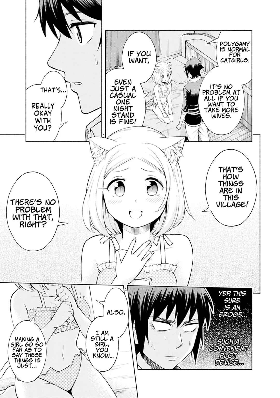 Eroge no Sekai de Slow Life: Issho ni Isekai Ten'i Shitekita Yarisaa no Daigakusei-tachi ni Tsuihou Sareta node, Henkyou de Muteki ni Natte Shin no Heroine-tachi to Yoroshiku Yarimasu Chapter 4 - Page 21