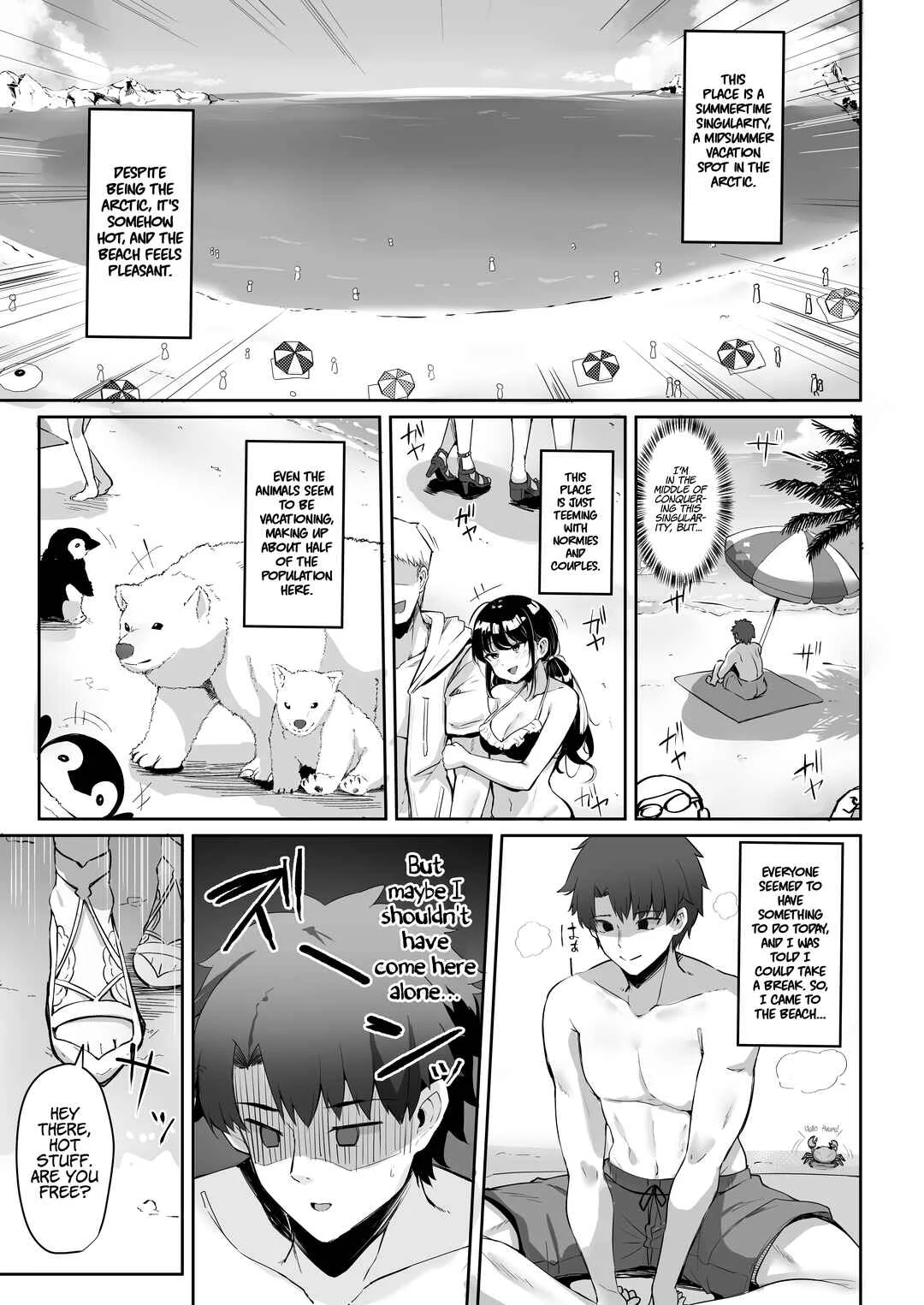 Fate/Grand Order - Manatsu no Chaldea Summer Vacation (Doujinshi) Chapter 1: Chaldea Midsummer Vacation - Lady Avalon Edition (Decensored) - Page 3