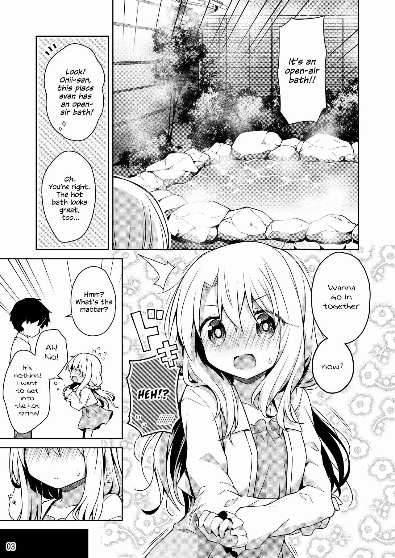 Fate/kaleid liner Prisma Illya - Illya to Ouchi de Ecchi Shitai!! (Doujinshi) Chapter 2: Entering The Hot Spring With Illya - Page 4