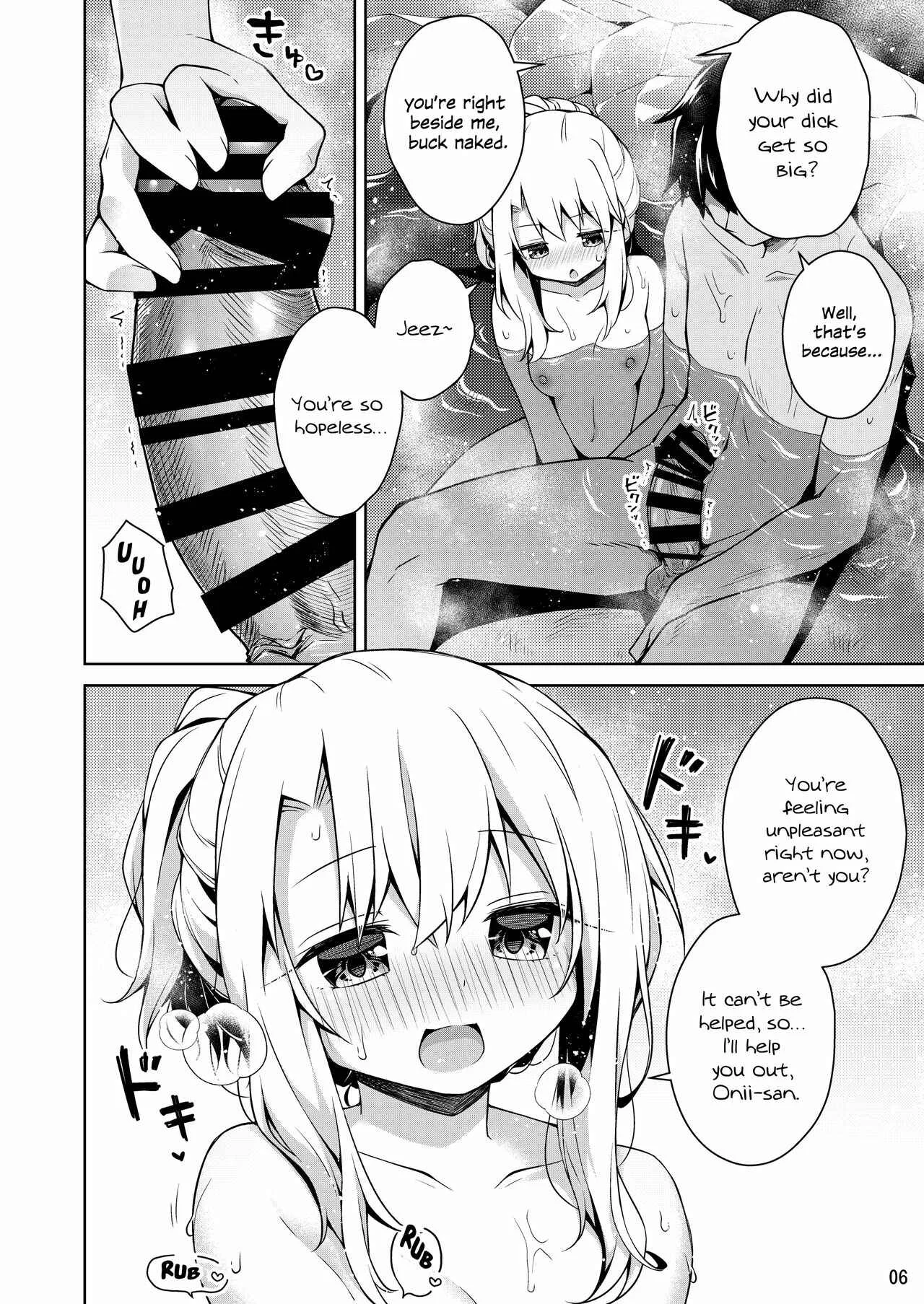 Fate/kaleid liner Prisma Illya - Illya to Ouchi de Ecchi Shitai!! (Doujinshi) Chapter 2: Entering The Hot Spring With Illya - Page 7