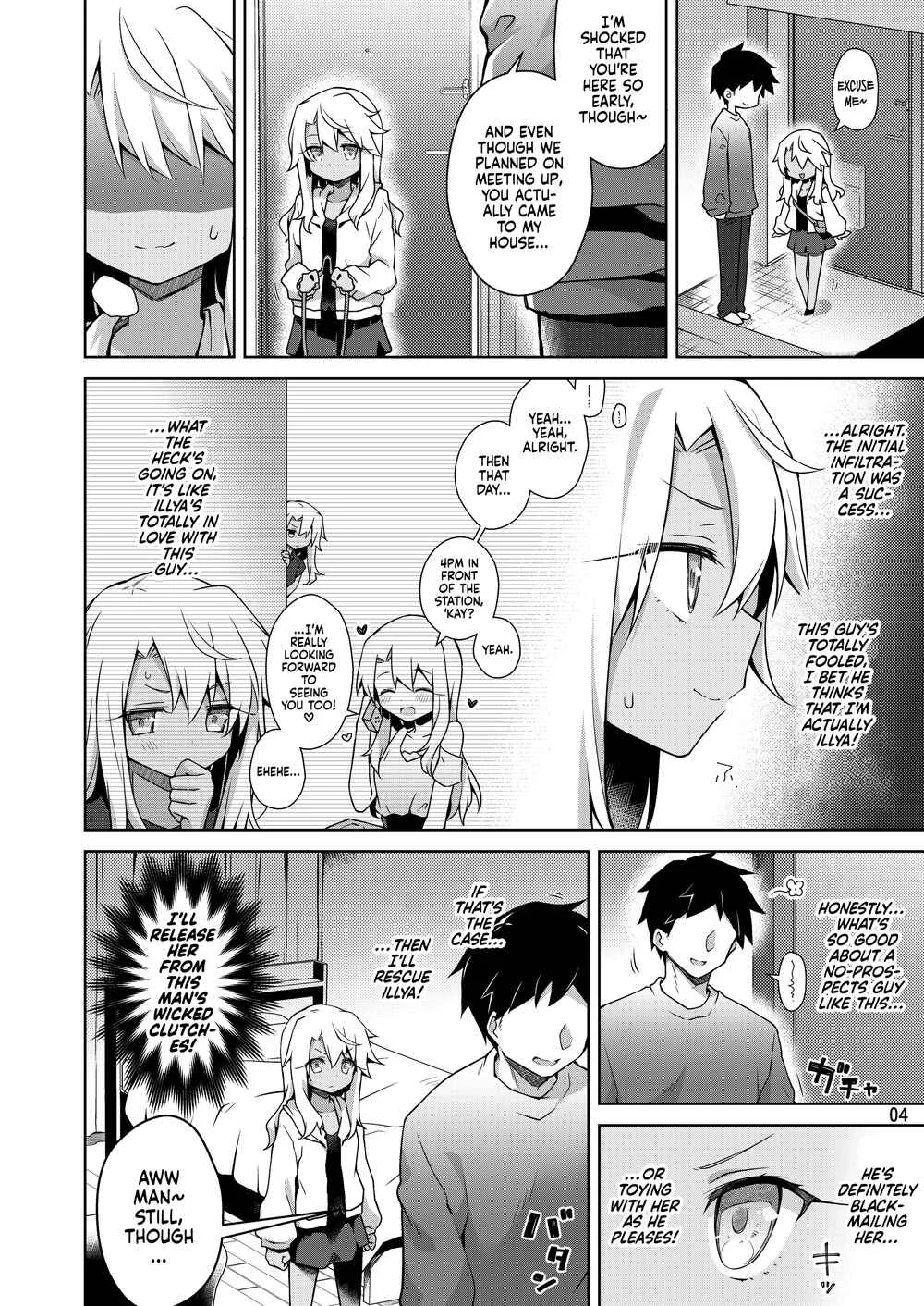 Fate/kaleid liner Prisma Illya - Illya to Ouchi de Ecchi Shitai!! (Doujinshi) Chapter 4: A Book About Chloe Pretending To Be Illya And Ending up Having Sex - Page 4