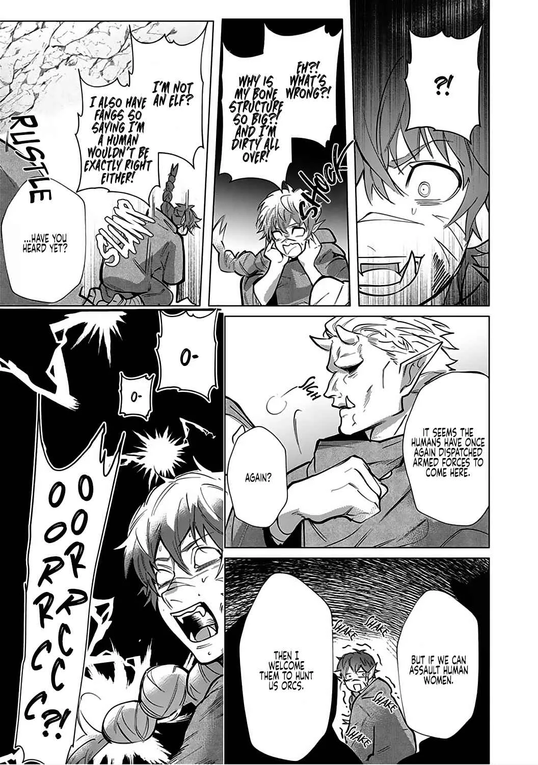 Hazure Shuzoku "Orc" ni Tensei shitara Saikyou Kishi-sama ni Torawaremashite Chapter 1 - Page 9