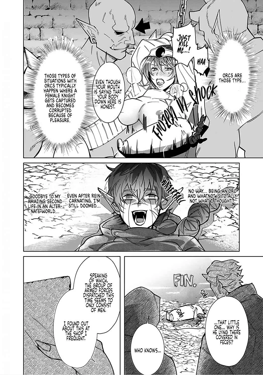 Hazure Shuzoku "Orc" ni Tensei shitara Saikyou Kishi-sama ni Torawaremashite Chapter 1 - Page 10