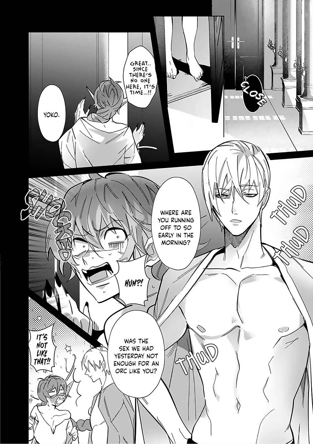 Hazure Shuzoku "Orc" ni Tensei shitara Saikyou Kishi-sama ni Torawaremashite Chapter 4 - Page 4