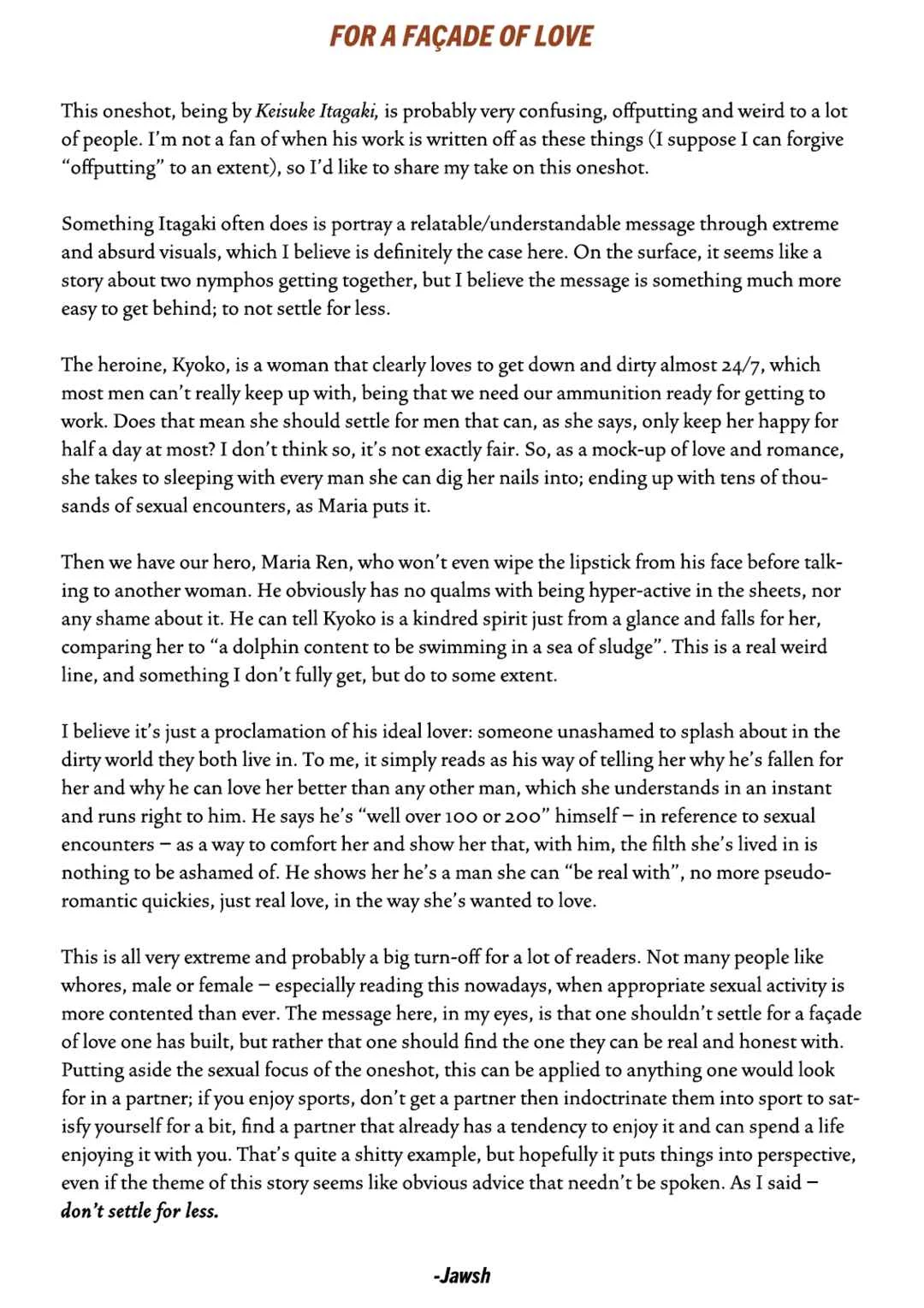 Keisuke Itagaki's Elusive Uncollected Works Chapter 2: Maria - Page 30