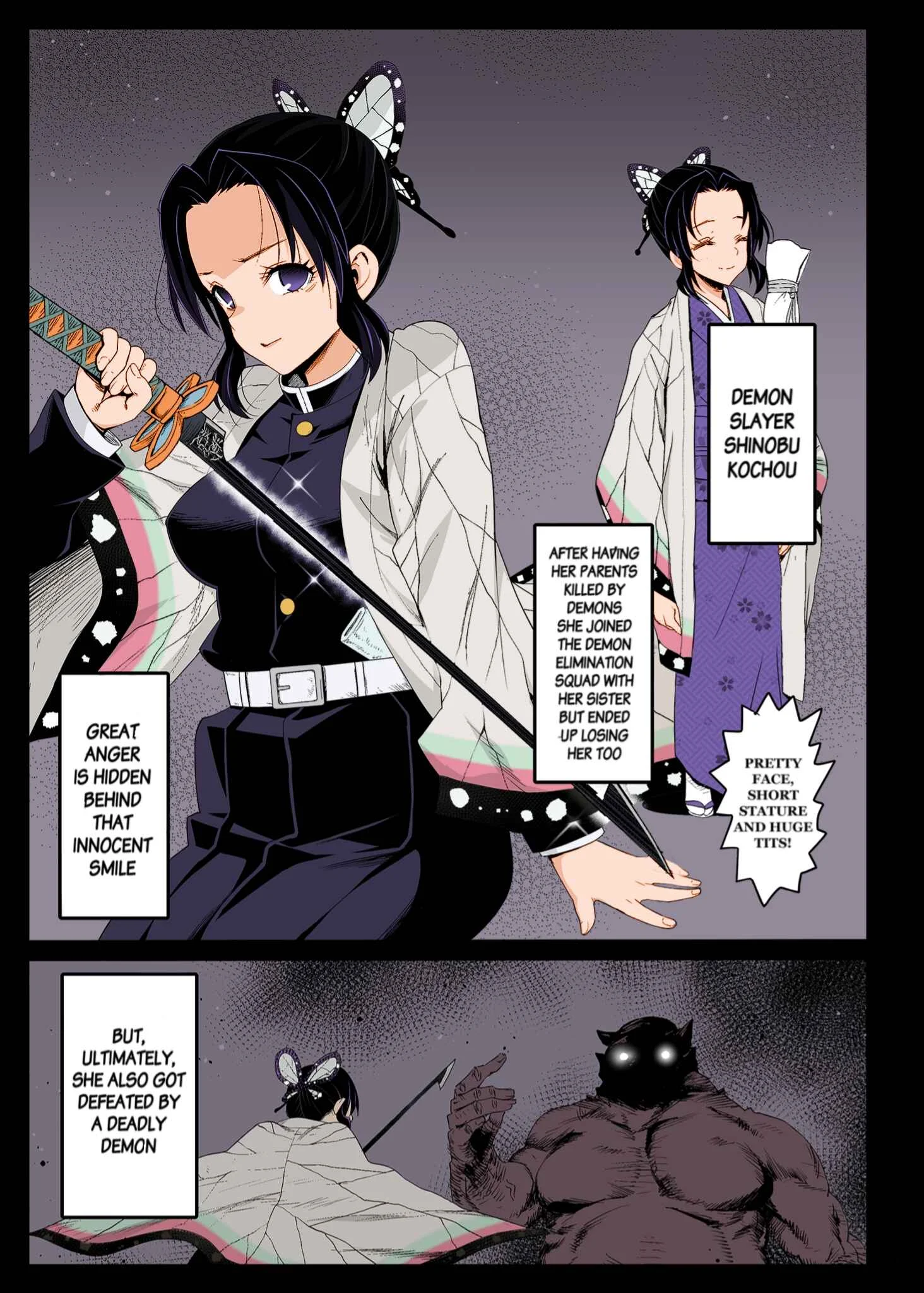 Kimetsu no Yaiba - Kimetsu no Urabon (Doujinshi) (Fan Colored) Chapter 2: Kochou Shinobu Kan ~Neteiru Aida ni Ossan Oni ni Okasareru~ (Fan Colored) - Page 2