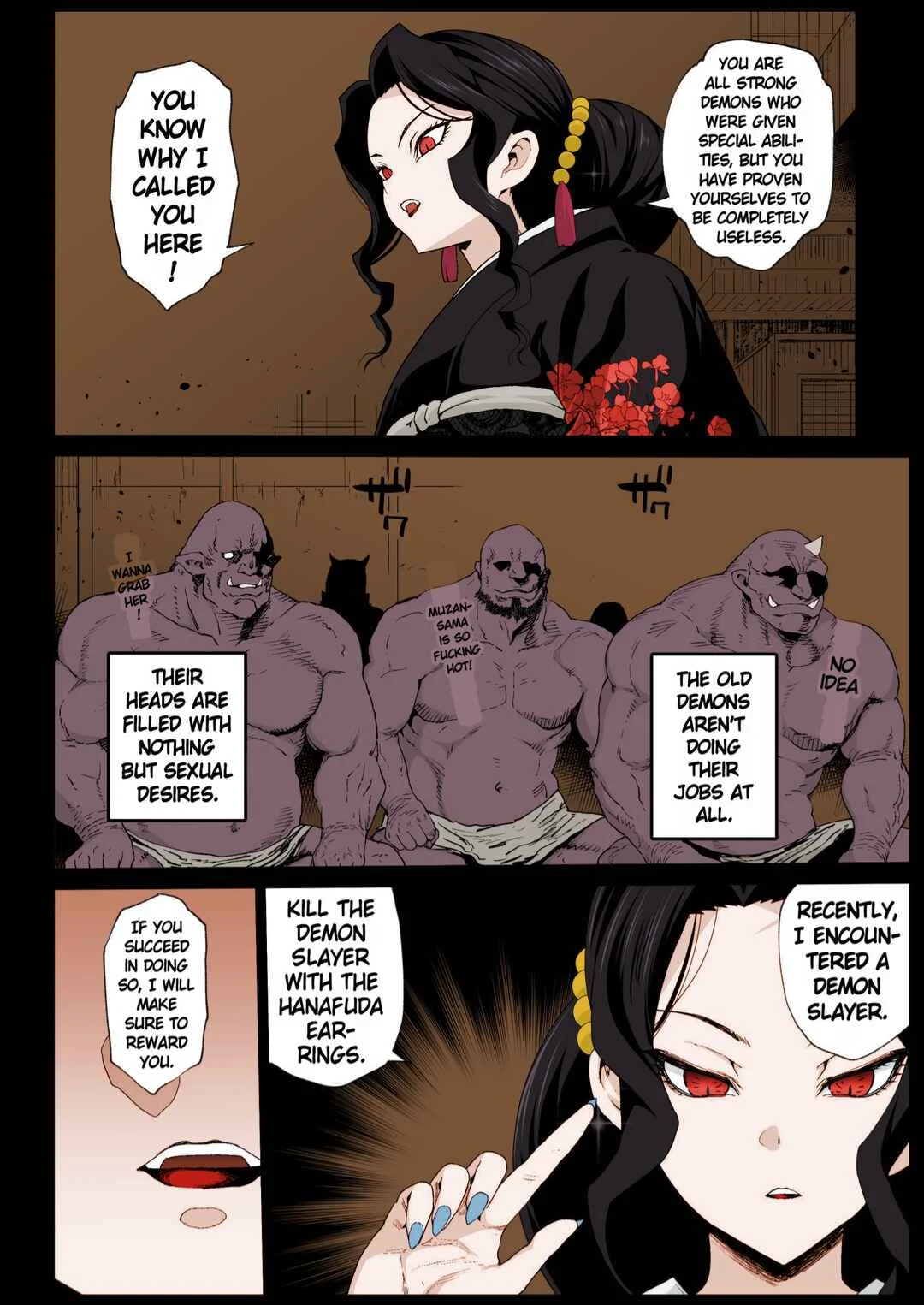 Kimetsu no Yaiba - Kimetsu no Urabon (Doujinshi) (Fan Colored) Chapter 4: Mesu Ochi Jou Muzan-sama - Page 3