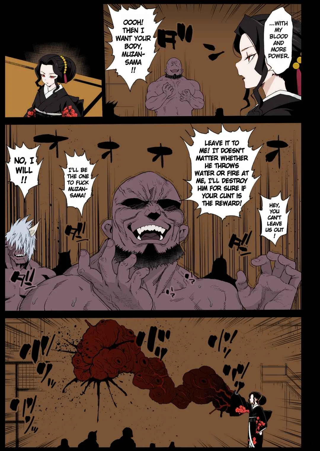 Kimetsu no Yaiba - Kimetsu no Urabon (Doujinshi) (Fan Colored) Chapter 4: Mesu Ochi Jou Muzan-sama - Page 4