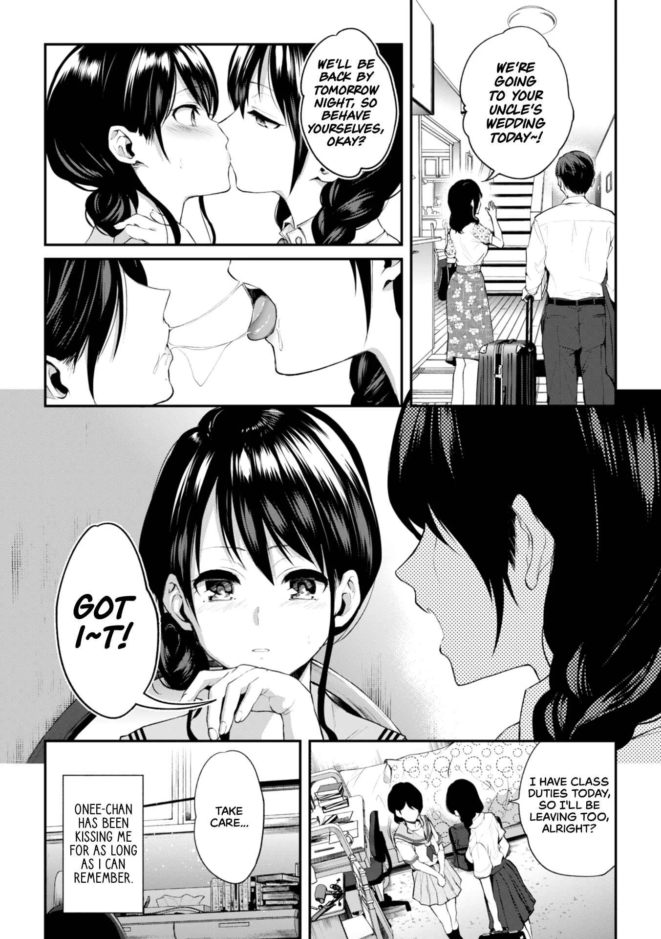 Kinshin Yuri Ecchi Chapter 2: Scary Kiss of My Sister (Nagashiro Rouge) - Page 4