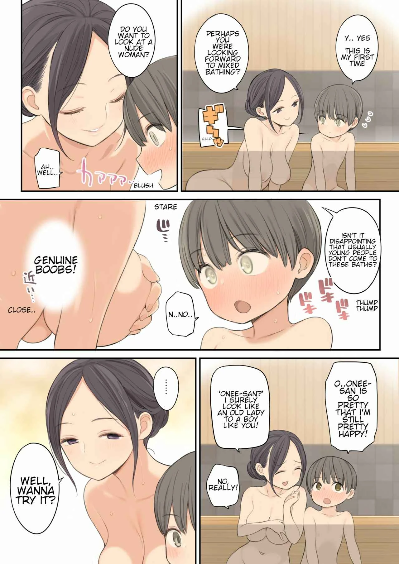 Konyoku Onsen de Toshiue no Onee-san ni Ippai Shasei Sasete Morau Hanashi Chapter 1: Oneshot - Page 7