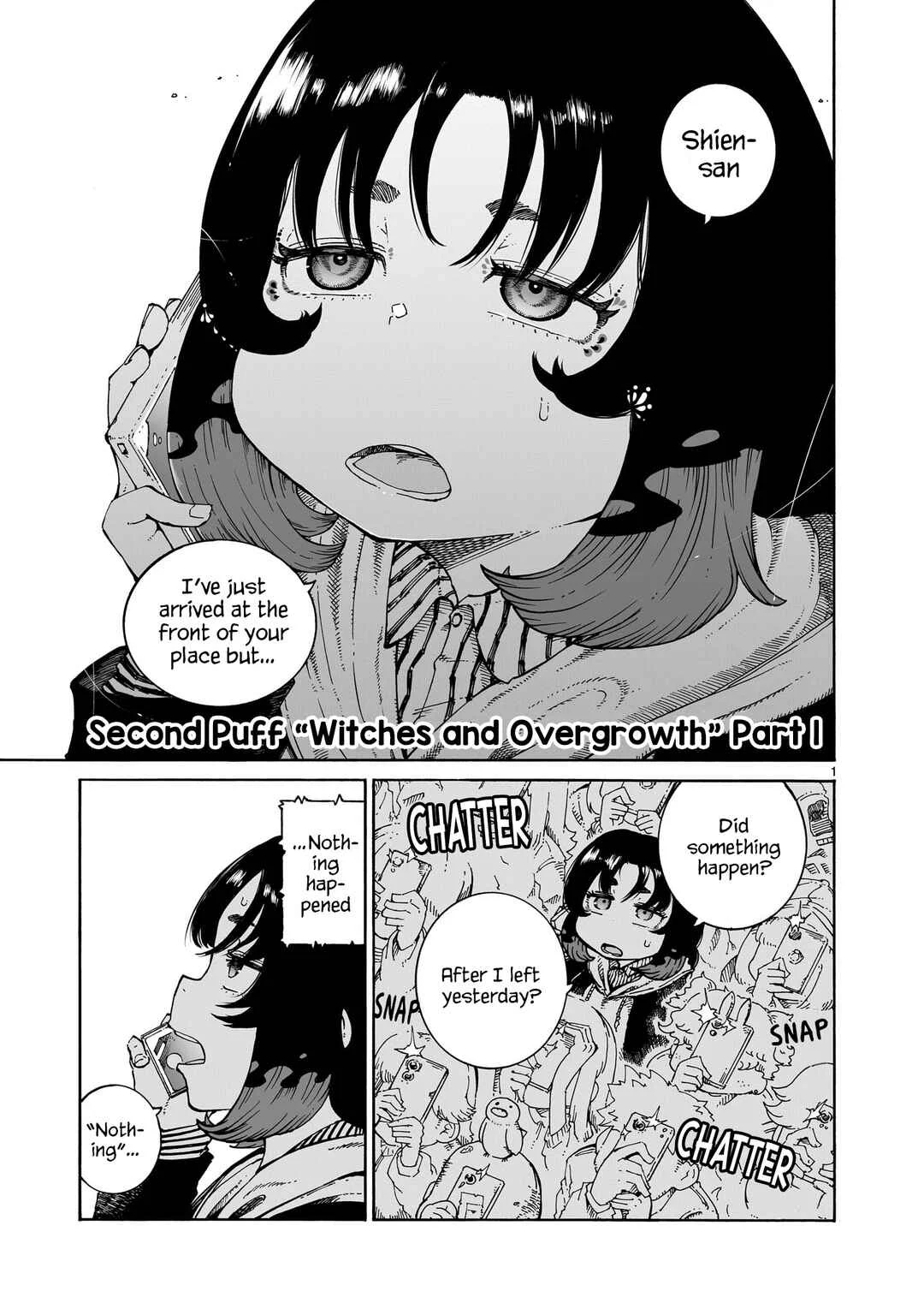 Majo to Kyurasu Chapter 2: Second Puff "Witches and Overgrowth" - Page 1