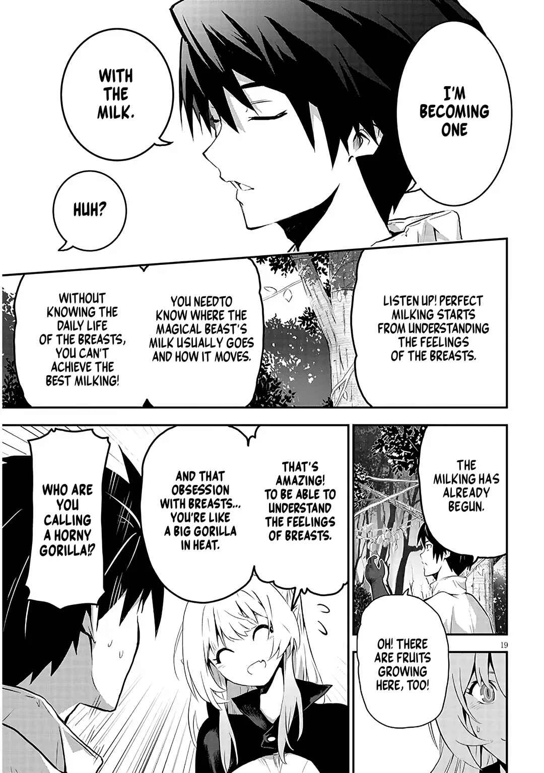 Milk-shibori Hunter no Isekai Sakunyuuki ~Nouka no Saenai Otoko ga Arayuru Shuzoku no Chiku-B wo Moteasobi-toriko ni Suru~ Chapter 1: Decensored version - Page 22