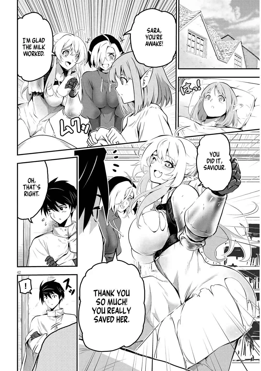 Milk-shibori Hunter no Isekai Sakunyuuki ~Nouka no Saenai Otoko ga Arayuru Shuzoku no Chiku-B wo Moteasobi-toriko ni Suru~ Chapter 1: Decensored version - Page 45