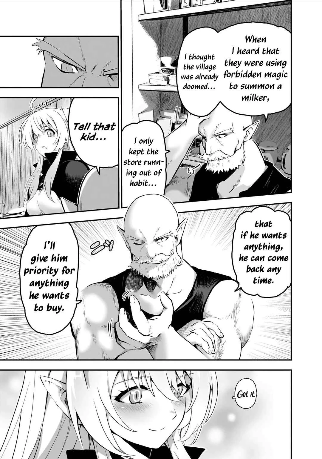 Milk-shibori Hunter no Isekai Sakunyuuki ~Nouka no Saenai Otoko ga Arayuru Shuzoku no Chiku-B wo Moteasobi-toriko ni Suru~ Chapter 2 - Page 32