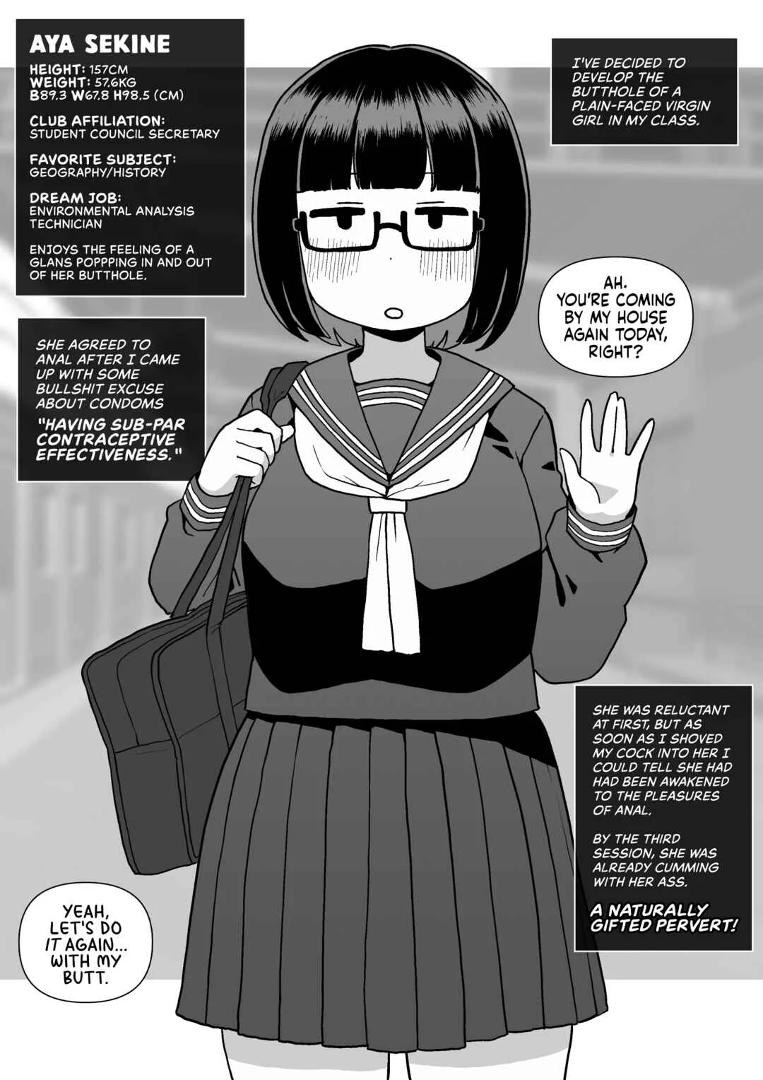 Mob-gao Doukyuusei o Shojo no Mama Anal Kaihatsu shita Hanashi Chapter 1 - Page 1