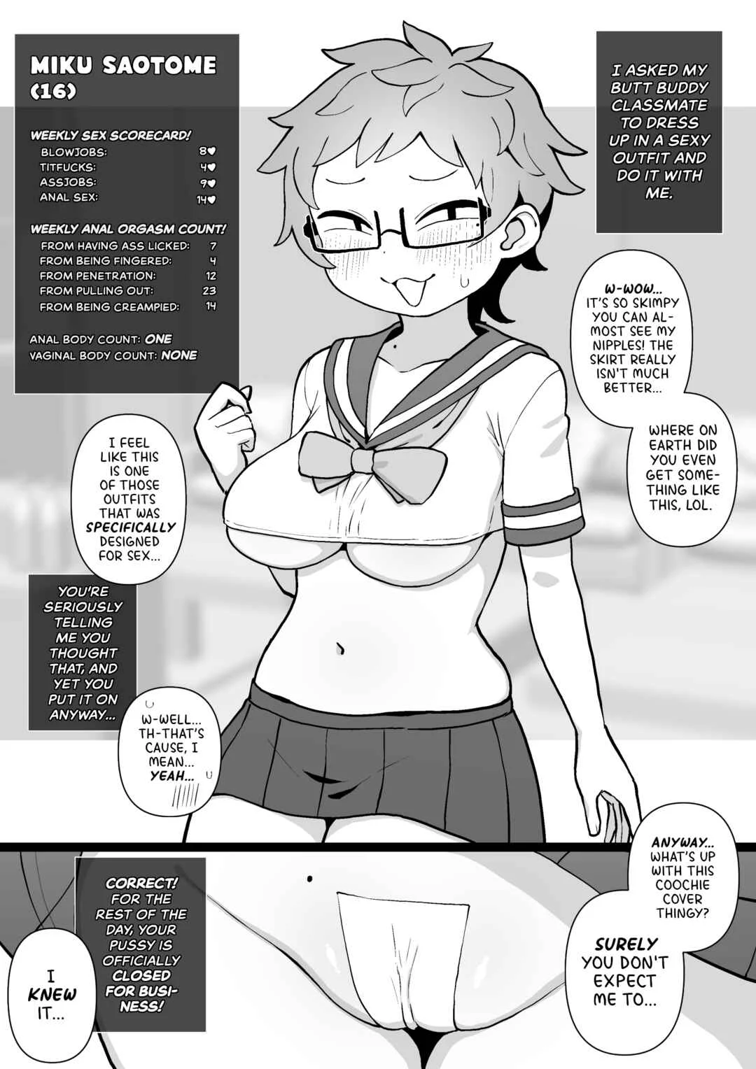 Mob-gao Doukyuusei o Shojo no Mama Anal Kaihatsu shita Hanashi Chapter 2: Miku Arc - Page 1