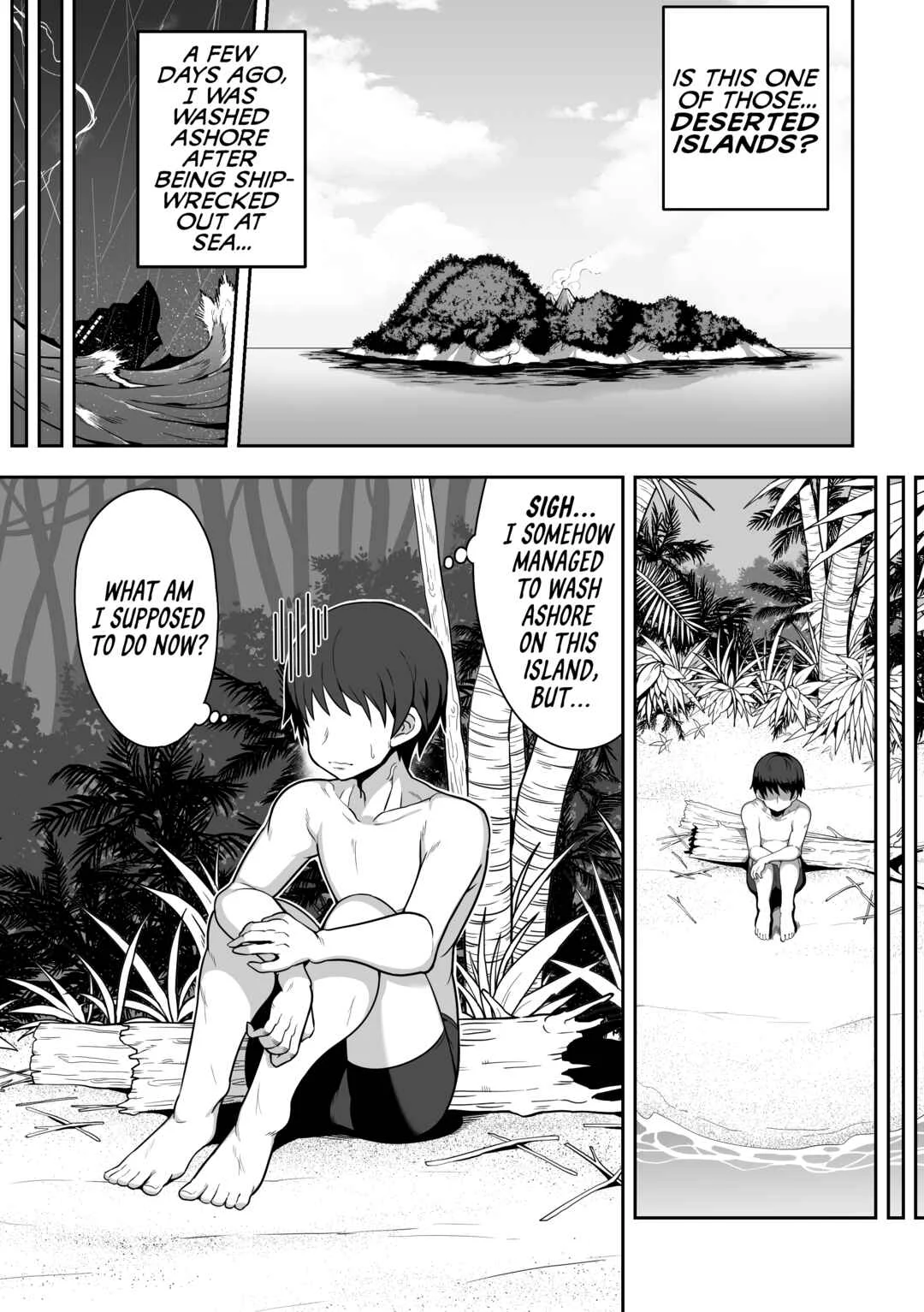 Mujintou de Dekashiri Muchimuchi Amazon-san to Asedaku SEX Chapter 1 - Page 1
