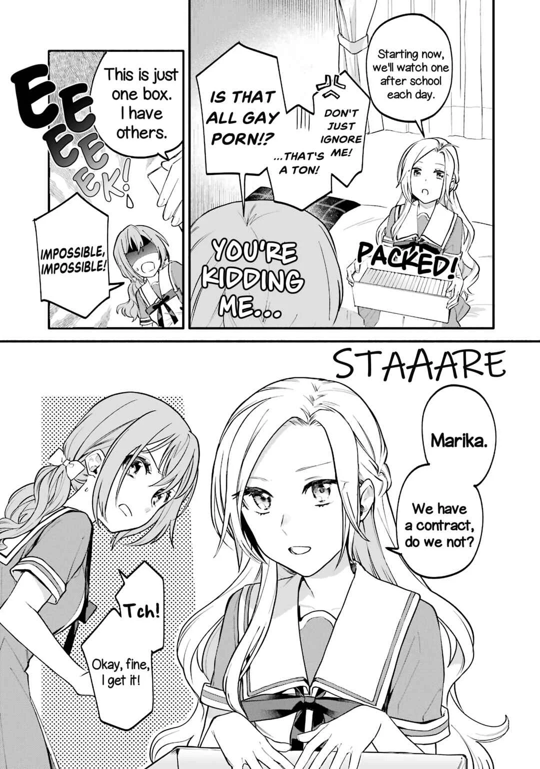 Onna Doushi toka Arienai desho to Iiharu Onnanoko wo, Hyakunichikan de Tetteiteki ni Otosu Yuri no Ohanashi Chapter 2: Stage 2 - Page 34