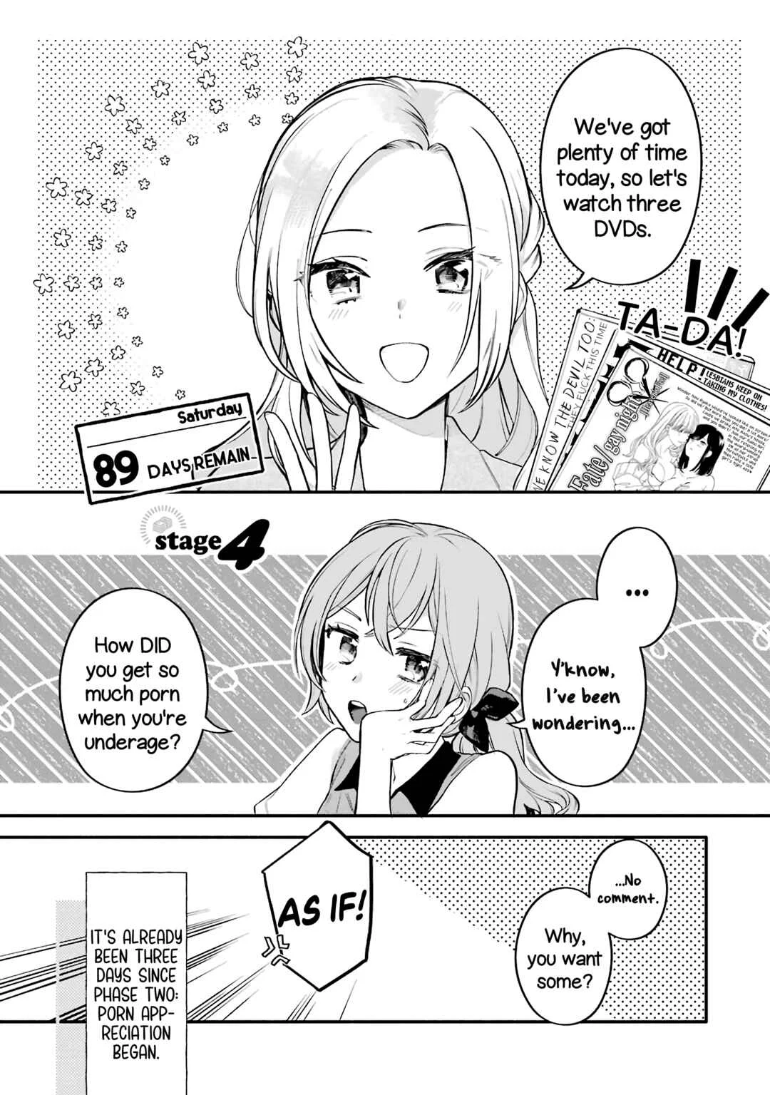 Onna Doushi toka Arienai desho to Iiharu Onnanoko wo, Hyakunichikan de Tetteiteki ni Otosu Yuri no Ohanashi Chapter 4: Stage 4 - Page 1