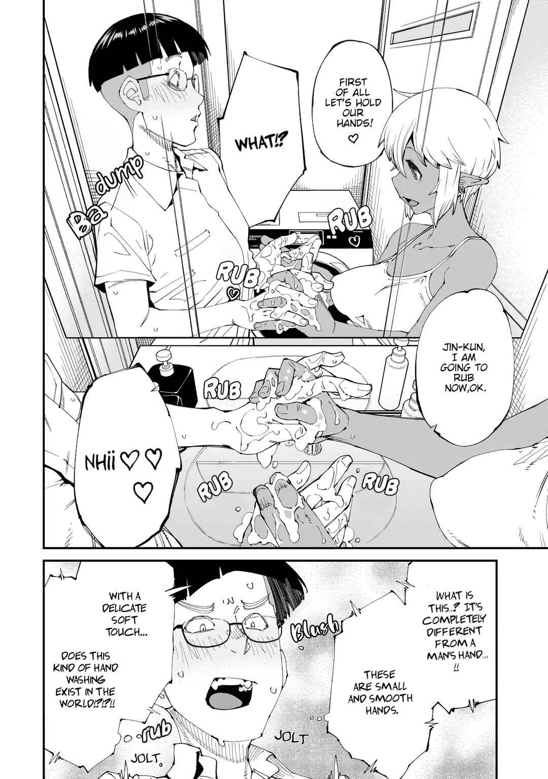 Otaku-kun no Seiheki o Isshou Yugamete Iku Ishuzoku Musume-tachi Chapter 1: Washing hands with an elf girl - Page 13